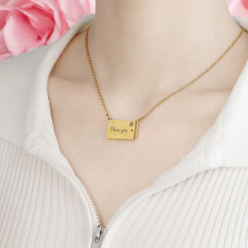 Personalised Love Envelope Necklace