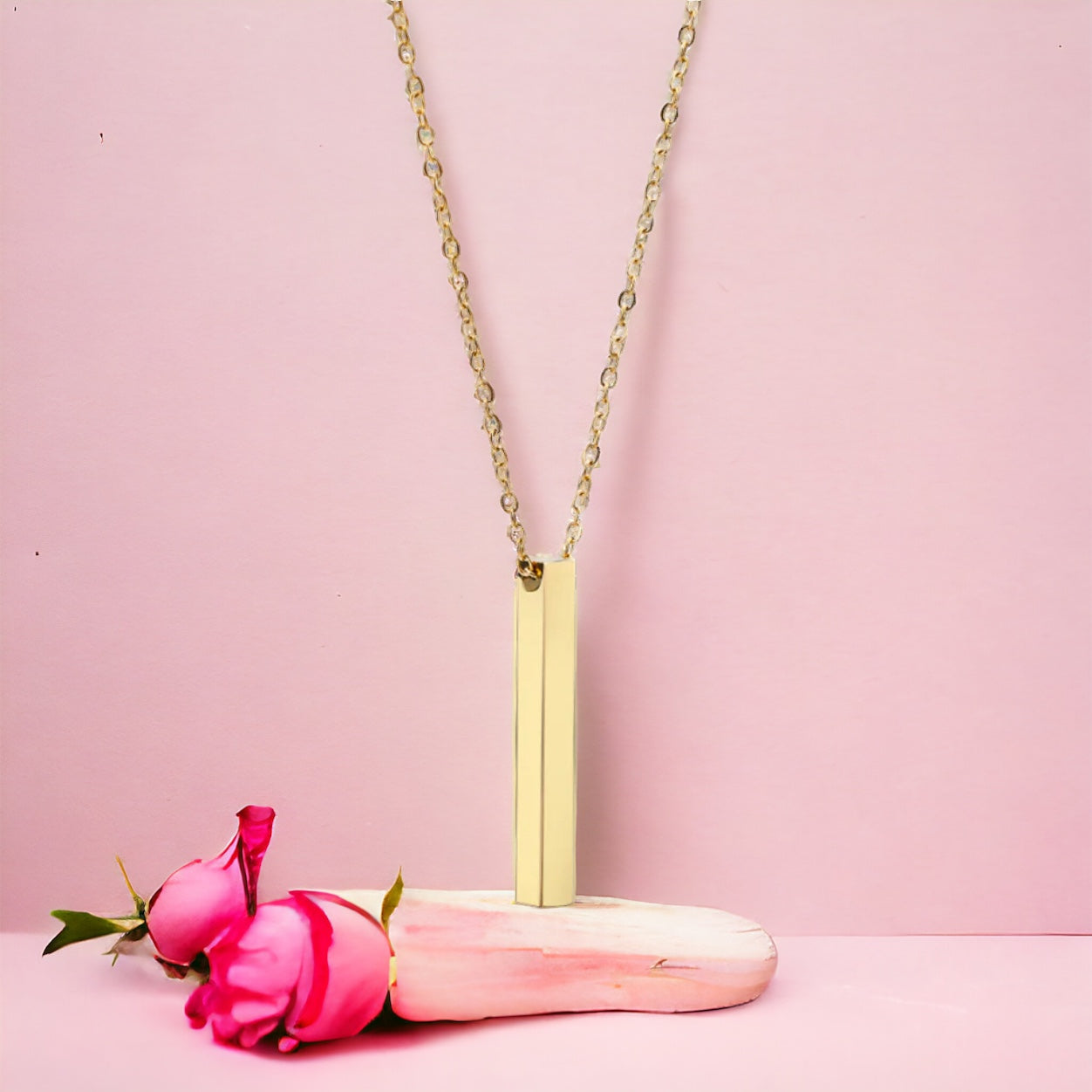 Pillar Personalised Engraving Necklace