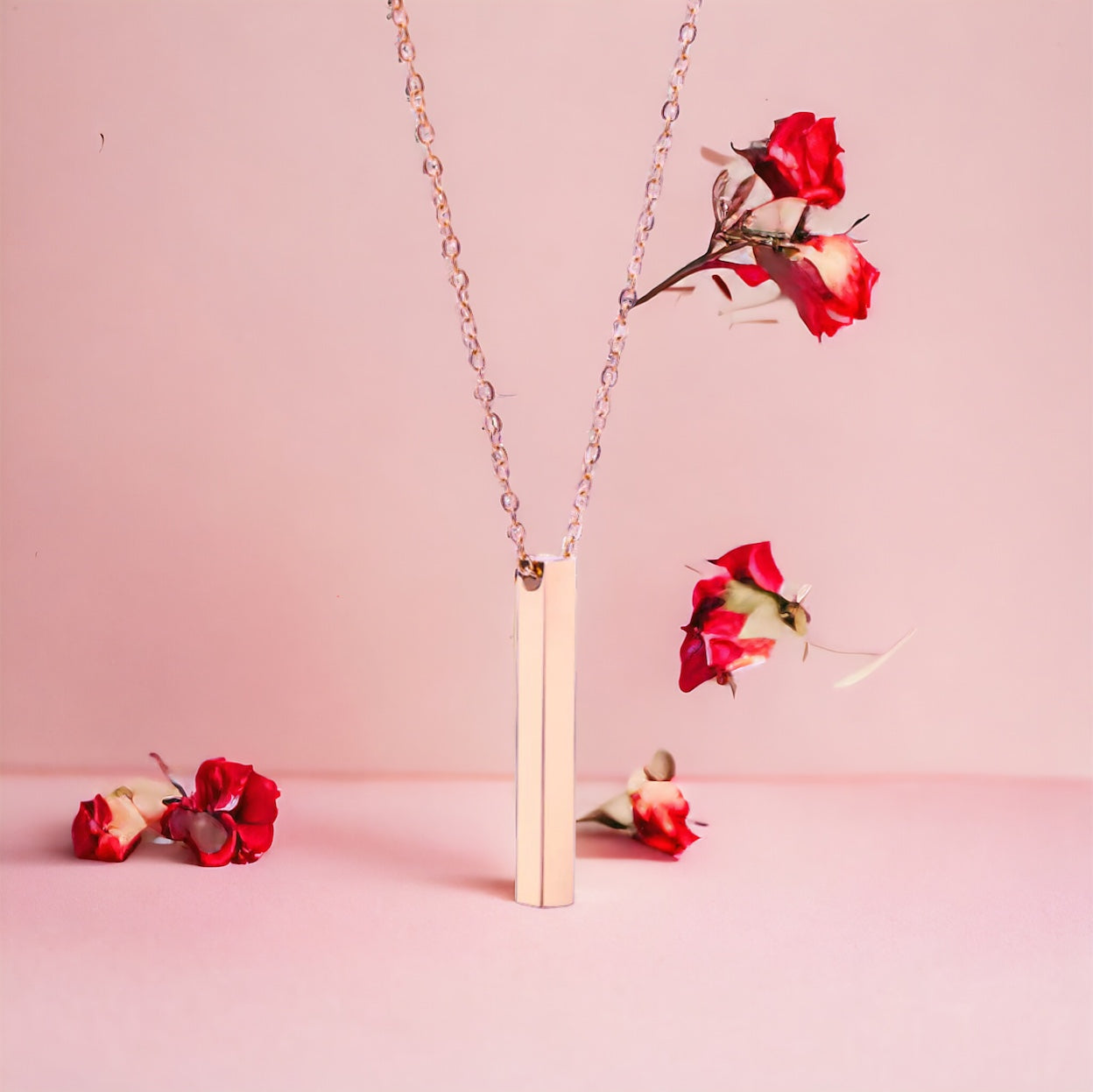 Pillar Personalised Engraving Necklace