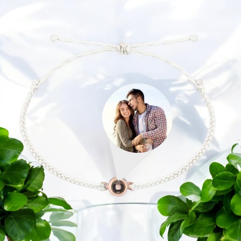 Personalized Round Photo Projection Bracelet Unisex