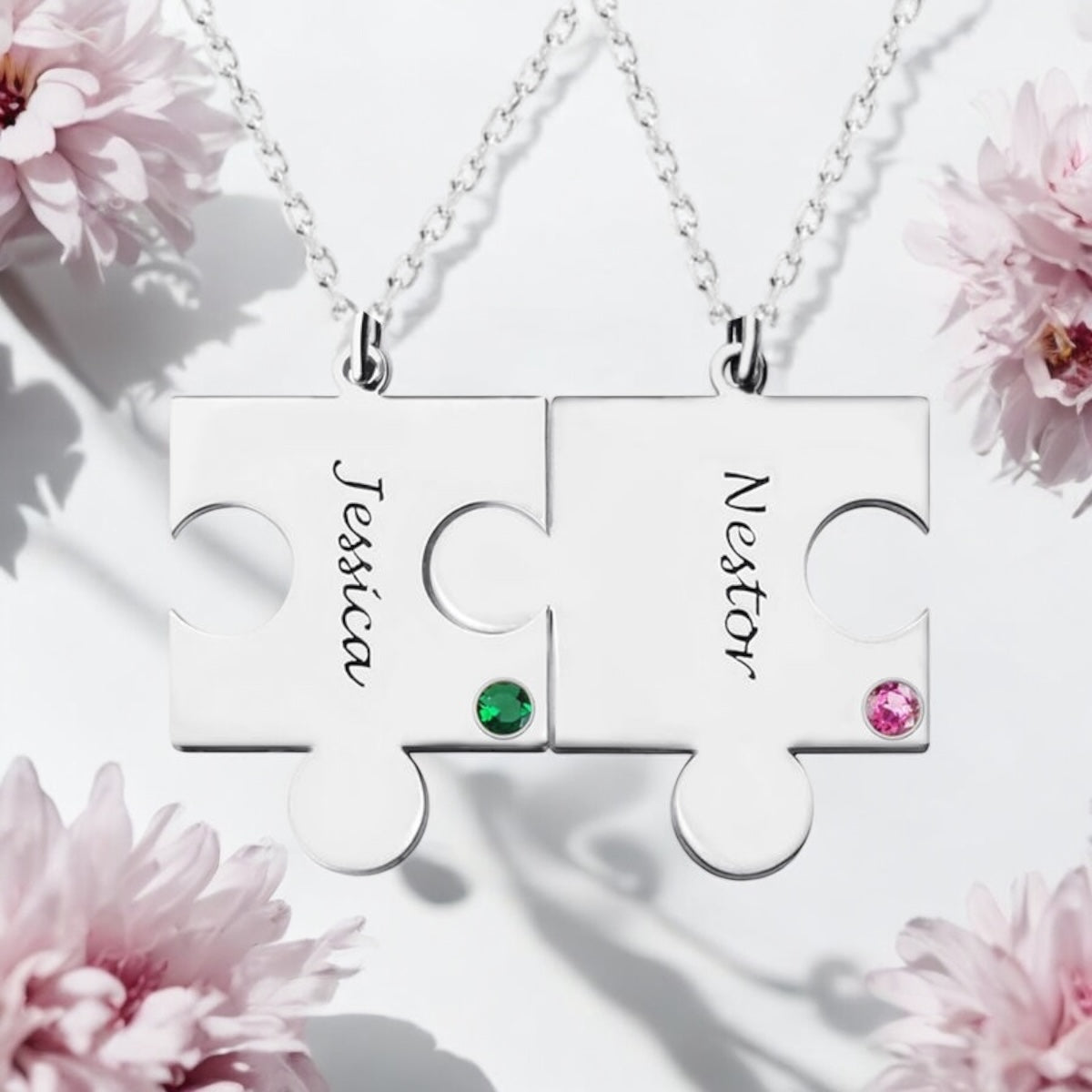Personalised Engraved Puzzle Piece Necklace