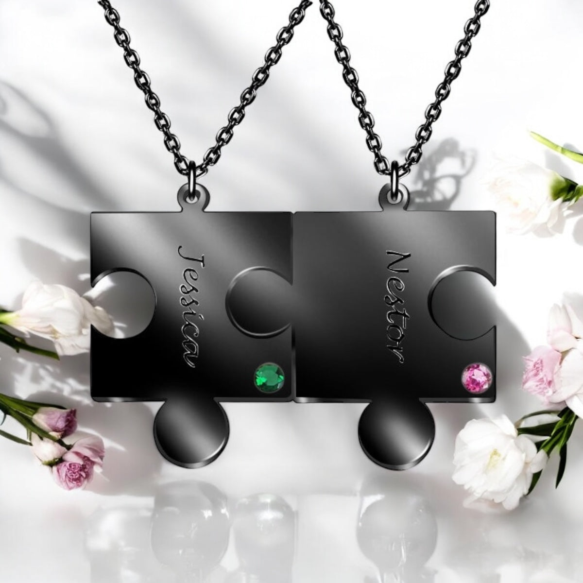 Personalised Engraved Puzzle Piece Necklace