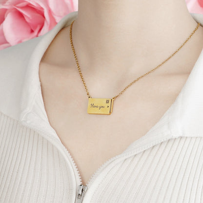Personalised Love Envelope Necklace