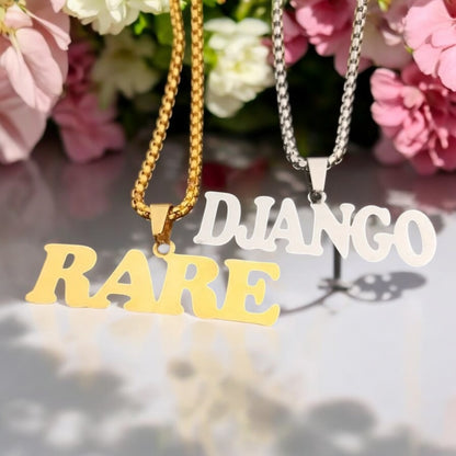 Personalised Bold Name Pendant Necklace
