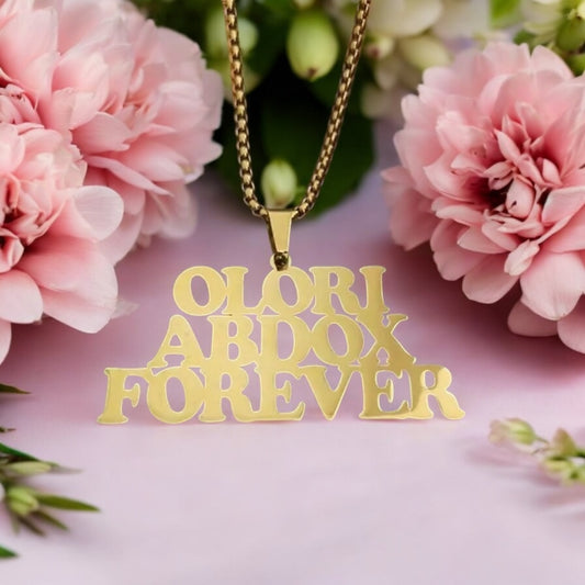 Personalised Bold Name Pendant Necklace