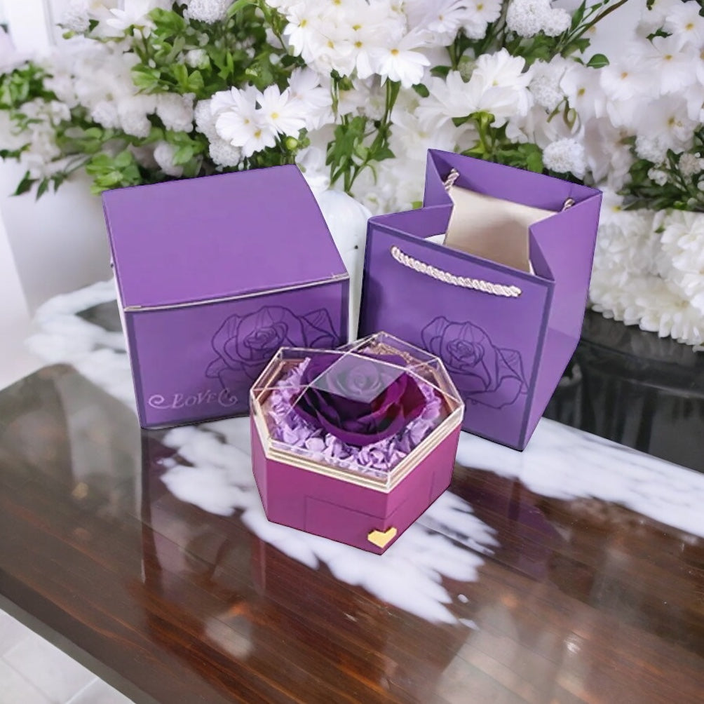 Eternal Flower Rose Box - W/ Necklace