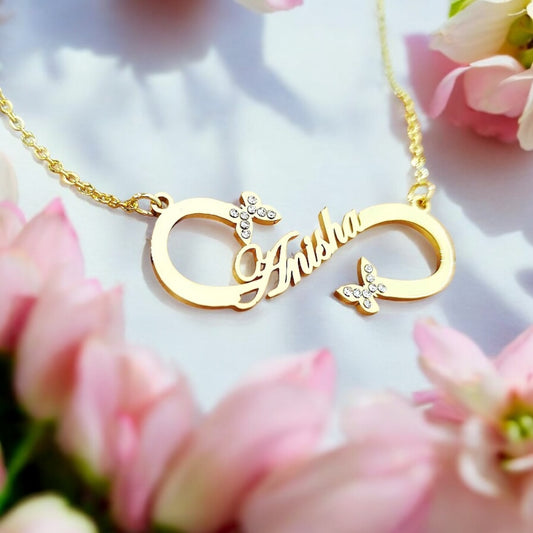 Fashion Name Necklace - Tone Finish