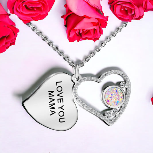 Double Heart Personalised Necklace