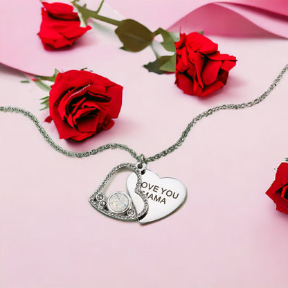 Double Heart Personalised Necklace
