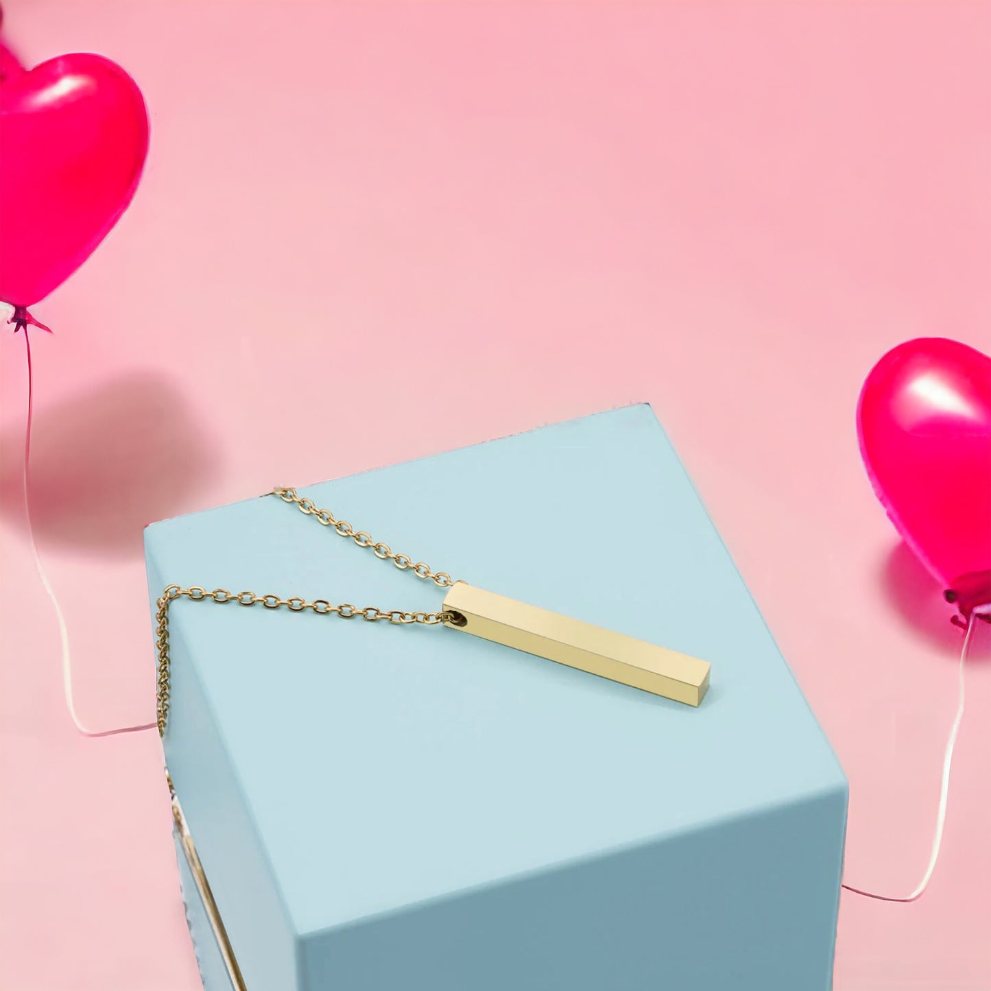 Pillar Personalised Engraving Necklace