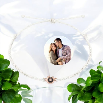 Personalized Round Photo Projection Bracelet Unisex