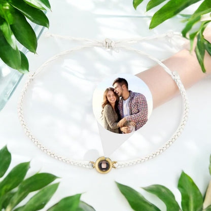 Personalized Round Photo Projection Bracelet Unisex