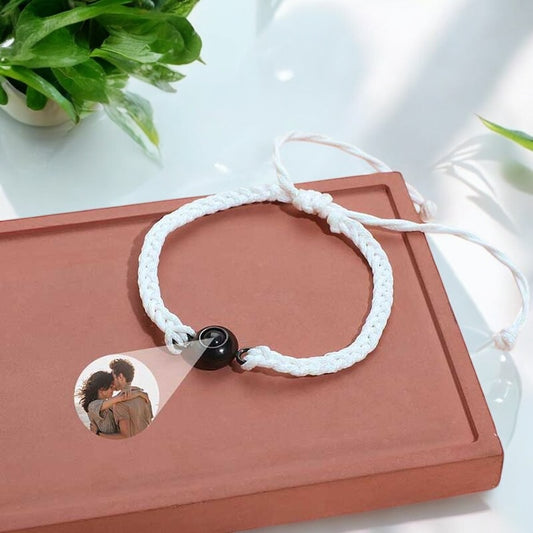 Personalized Round Photo Projection Bracelet Unisex