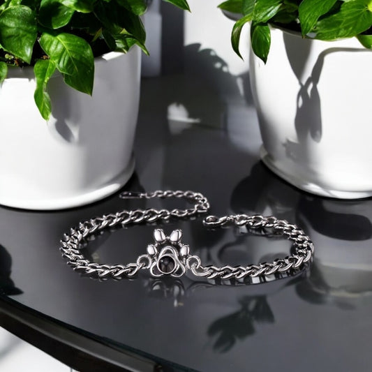 Personalised Paw Pendant Photo Projection Bracelet