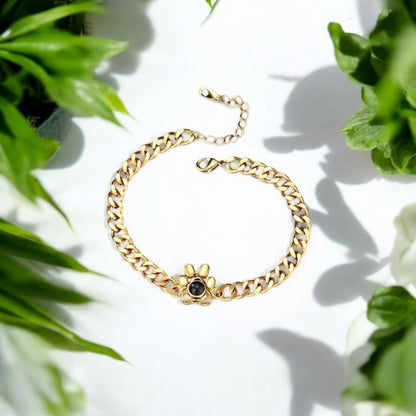 Personalised Paw Pendant Photo Projection Bracelet