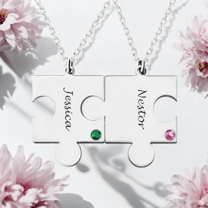 Personalised Engraved Puzzle Piece Necklace