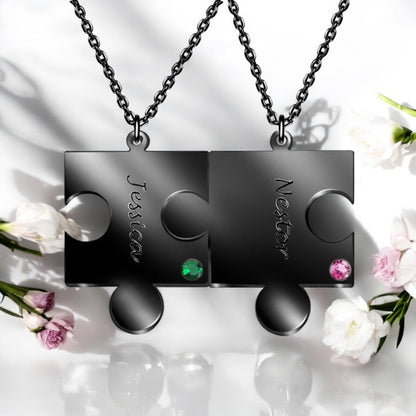 Personalised Engraved Puzzle Piece Necklace